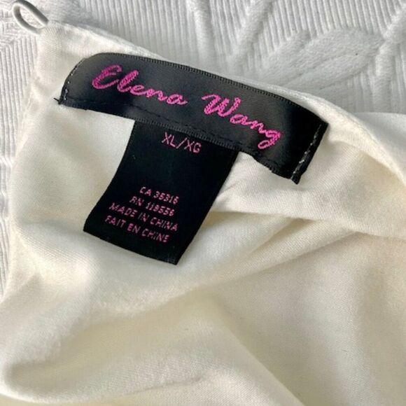 Elena Wang White Sheer Layered Top Size XL - Picture 4 of 4